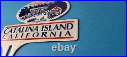 Vintage Catalina California License Plate Topper Sign Ad on Automobile Topper