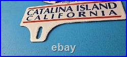 Vintage Catalina California License Plate Topper Sign Ad on Automobile Topper