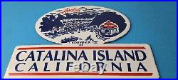 Vintage Catalina California License Plate Topper Sign Ad on Automobile Topper