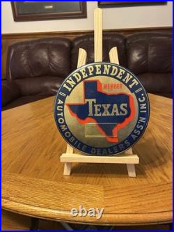 Vintage Celluloid Texas Automobile Dealers Sign