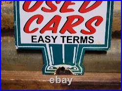 Vintage Certified Used Cars Porcelain Sign Automobile Sales Service Dealership