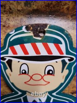 Vintage Certified Used Cars Porcelain Sign Car Truck Sales Service Certified Man