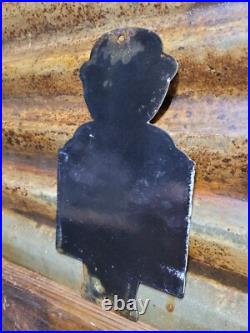 Vintage Certified Used Cars Porcelain Sign Car Truck Sales Service Certified Man