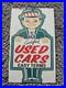 Vintage-Certified-Used-Cars-Porcelain-Sign-Gas-Motor-Oil-Auto-Sales-10-X-6-01-izax
