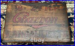 Vintage Charron Automobile Advertising Sign