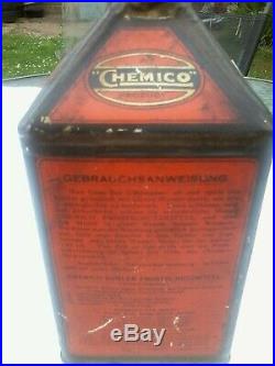 Vintage Chemico Antifreeze Can 1920s Very Rare
