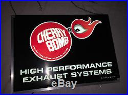 Vintage Cherry Bomb Muffler Sign, Ford, Chevrolet, Mopar, Corvette