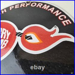 Vintage Cherry Bomb Sign Auto Mechanic Exhaust Gas Pump Hot Rod Porcelain Sign