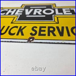 Vintage Chevrolet Advertising Sign Porcelain Bow Tie Garage Auto Sign