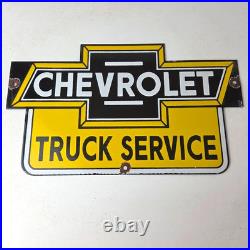 Vintage Chevrolet Advertising Sign Porcelain Bow Tie Garage Auto Sign