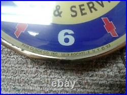 Vintage Chevrolet Authorized Sales & Service Clock (works) Pam Clock Co. 1963