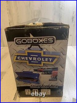 Vintage Chevrolet Bowtie Goboxes Metal Toolbox Brand New