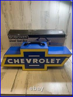 Vintage Chevrolet Bowtie Goboxes Metal Toolbox Brand New