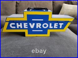 Vintage Chevrolet Bowtie Goboxes Metal Toolbox UNUSED READ DESCRIPTION Vintage Chevrolet Bowtie Goboxes Metal Toolbox UNUSED READ DESCRIPTION