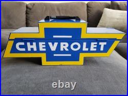 Vintage Chevrolet Bowtie Goboxes Metal Toolbox UNUSED READ DESCRIPTION