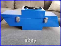 Vintage Chevrolet Bowtie Goboxes Metal Toolbox UNUSED READ DESCRIPTION