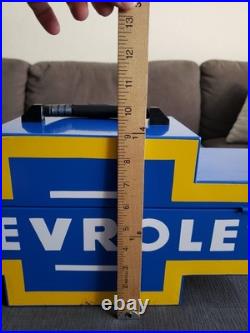 Vintage Chevrolet Bowtie Goboxes Metal Toolbox UNUSED READ DESCRIPTION