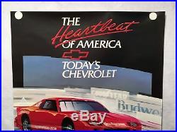 Vintage Chevrolet Camaro Heartbeat of America 1987 IROC Racing Schedule Poster