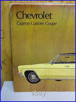 Vintage Chevrolet Caprice Custom Coupe Dealership Promo cardboard 32x18