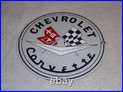 Vintage Chevrolet Corvette Sports Car Porcelain Metal Gasoline & Oil, Chevy Sign Vintage Chevrolet Corvette Sports Car Porcelain Metal Gasoline & Oil, Chevy Sign