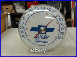 Vintage Chevrolet Dealer Thermometer Dwight Shank Larned Kansas Sign