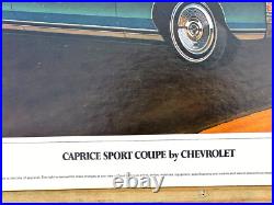 Vintage Chevrolet Dealership Chevy Caprice Sport Sign With Car Graphics Auto 32x18