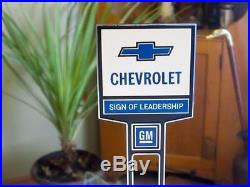 Vintage Chevrolet GM Dealers Sign 2 sided Promotional Advertising Salesmans