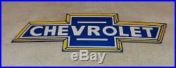 Vintage Chevrolet Ok Used Car Bowtie 20 Porcelain Metal Truck Gasoline Oil Sign