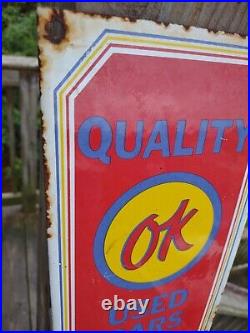 thumbnail image 2 of Vintage Style OK Used Cars Chevrolet Enamel Metal Keychain – Advertising Fob 2 of 3