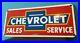 Vintage-Chevrolet-Porcelain-Bow-tie-Gas-Auto-Trucks-Service-Sales-Dealer-Sign-01-qklo