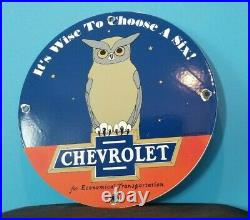 Vintage Chevrolet Porcelain Gas Auto Car Trucks Sales Service Dealership Sign