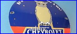 Vintage Chevrolet Porcelain Gas Auto Car Trucks Sales Service Dealership Sign