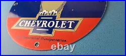 Vintage Chevrolet Porcelain Gas Auto Car Trucks Sales Service Dealership Sign