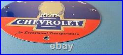 Vintage Chevrolet Porcelain Gas Auto Car Trucks Sales Service Dealership Sign