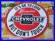 Vintage-Chevrolet-Porcelain-Gas-Auto-Parts-Genuine-Service-Dealer-Pump-Sign-01-euz