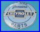 Vintage-Chevrolet-Porcelain-Gas-Trucks-Service-Sales-Dealership-Dome-Parts-Sign-01-dk