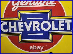 Vintage Chevrolet Porcelain Sign 30 Automobile Cars Chevy Truck Dealer Sales