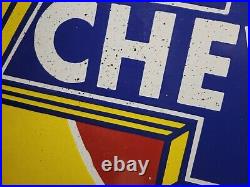 Vintage Chevrolet Porcelain Sign 30 Automobile Cars Chevy Truck Dealer Sales