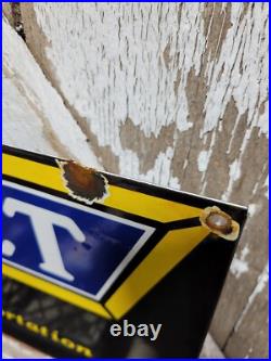 Vintage Chevrolet Porcelain Sign 36 Old Gas Car Chevy Diecut Dealer Sales Store