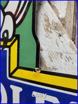 Vintage Chevrolet Porcelain Sign 36 Old Gas Car Chevy Diecut Dealer Sales Store