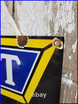 Vintage Chevrolet Porcelain Sign 36 Old Gas Car Chevy Diecut Dealer Sales Store