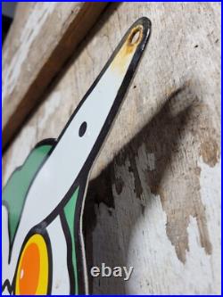 Vintage Chevrolet Porcelain Sign 36 Old Gas Car Chevy Diecut Dealer Sales Store