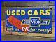 Vintage-Chevrolet-Porcelain-Sign-Chevy-Auto-Dealer-Gas-Station-Motor-Oil-Service-01-tw