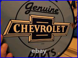 Vintage Chevrolet Porcelain Sign Chevy Gas Automobile Sales Service Car Dealer Vintage Chevrolet Porcelain Sign Chevy Gas Automobile Sales Service Car Dealer