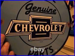 Vintage Chevrolet Porcelain Sign Chevy Gas Automobile Sales Service Car Dealer Vintage Chevrolet Porcelain Sign Chevy Gas Automobile Sales Service Car Dealer