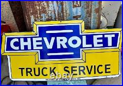 Vintage Chevrolet Porcelain Sign Chevy Truck Service Chevy Dealer Car Auto Sales