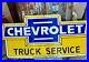 Vintage-Chevrolet-Porcelain-Sign-Chevy-Truck-Service-Chevy-Dealer-Car-Auto-Sales-01-nv