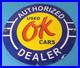 Vintage-Chevrolet-Porcelain-Sign-OK-Used-Car-Dealer-Automobile-Motors-Gas-Sign-01-fduv
