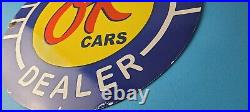 Vintage Chevrolet Porcelain Sign OK Used Car Dealer Automobile Motors Gas Sign