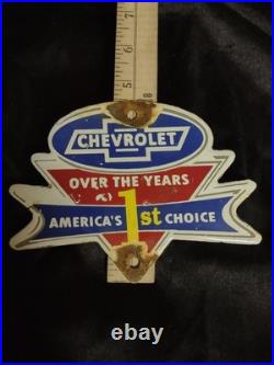 Vintage Chevrolet Porcelain Sign Ok Used Cars Auto Dealership Service Sales Part